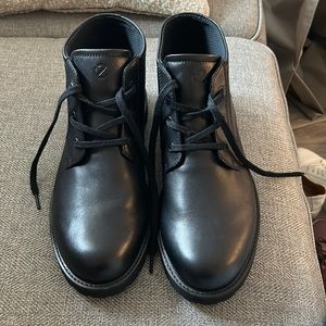 Black Mens Ecco Leather Chukka boot Size US 11-11.5 EU 45